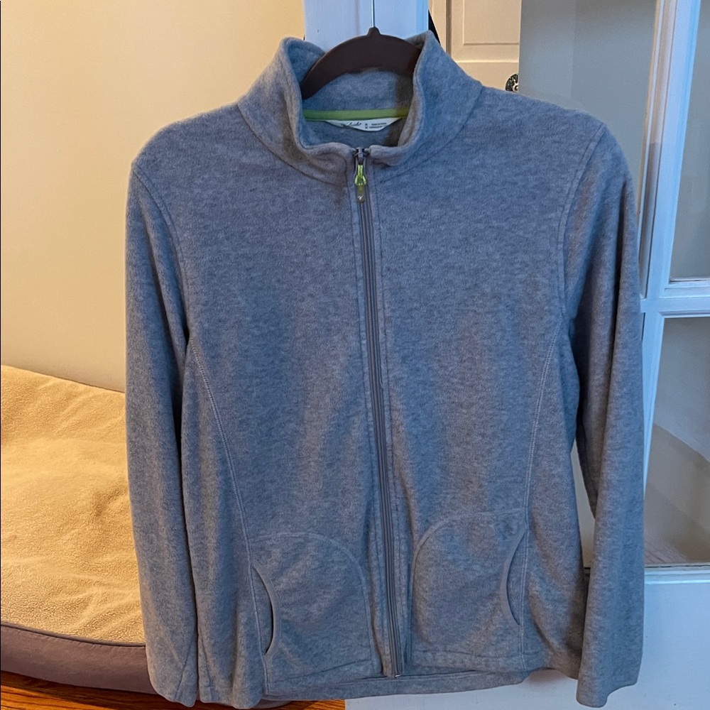 Woolrich Gray Zip-Up Fleece Jacket